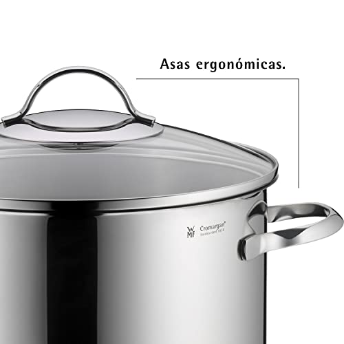 WMF Provence Plus - Batería de Cocina, Acero Inoxidable Cromargan, Tapas de Cristal, Apta para Todo Tipo de Cocinas, 5 Piezas