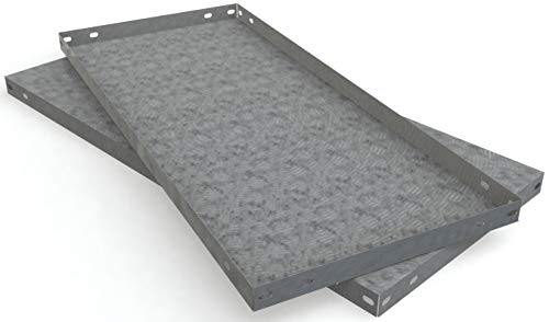 Wolfpack Linea Profesional 21030237 Batea Estanteria Galvanizada 70x40 cm, 700 x 400 mm