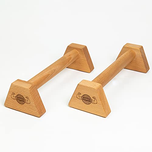 WOODPOWER PowerBars: mini barras paralelas de madera, agarres flexiones, calistenia agarre madera