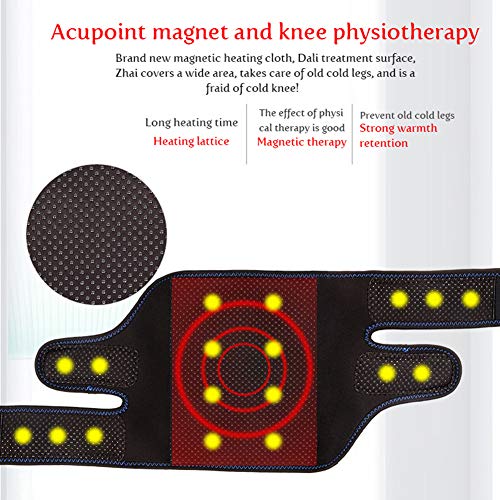 Wopohy - Rodillera magnética, 1 par de almohadillas magnéticas, autocalentamiento, rodillera de masaje de rodilla, soporte para senderismo, fútbol, baloncesto, correr, jumper rodilla, tenis