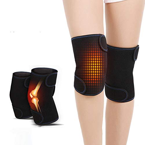 Wopohy - Rodillera magnética, 1 par de almohadillas magnéticas, autocalentamiento, rodillera de masaje de rodilla, soporte para senderismo, fútbol, baloncesto, correr, jumper rodilla, tenis