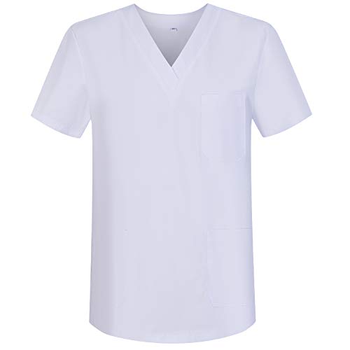 Workwear Tucano - Conjuntos Uniformes Sanitarios Blanco Unisex - Uniformes MÉDICOS Casaca Y PANTALÓN Sanitarios Ref.6801-6802 - L, Blanco