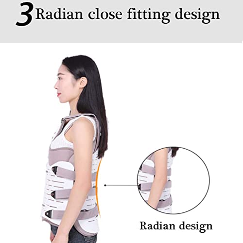 WULAZL Tratamiento de cifosis, Soporte para la Espalda Completa en el Pecho, osteoporosis, Ajuste portátil Ajustable, Fractura torácica, dislocación Cervical y subluxación, reajuste de fijación ZQHSB