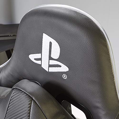 X-Rocker Silla ergonómica para Juegos, Amarok Playstation, con reposabrazos 3D e iluminación LED, giratoria y Regulable en Altura hasta 120 kg, 86 x 70 x 33 cm