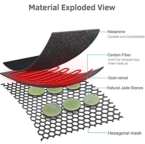 XBSXP Alfombrilla térmica Alfombrilla infrarroja Almohadilla térmica Piedras curativas Naturales Turmalina y germanita con Controladores Inteligentes Alivia los músculos doloridos, Las a