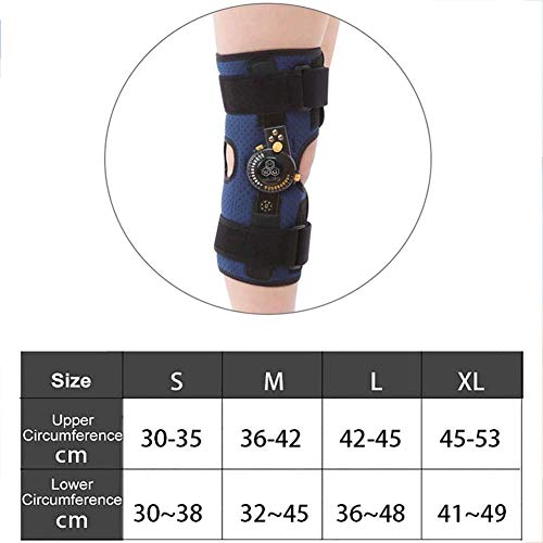 XBSXP Rodillera Ajustable (Rango de Movimiento) con bisagras, la Mejor Rodillera para ACL, articulación de Estabilidad, Rodilla artrítica, recuperación y protección de Lesiones Deportiva