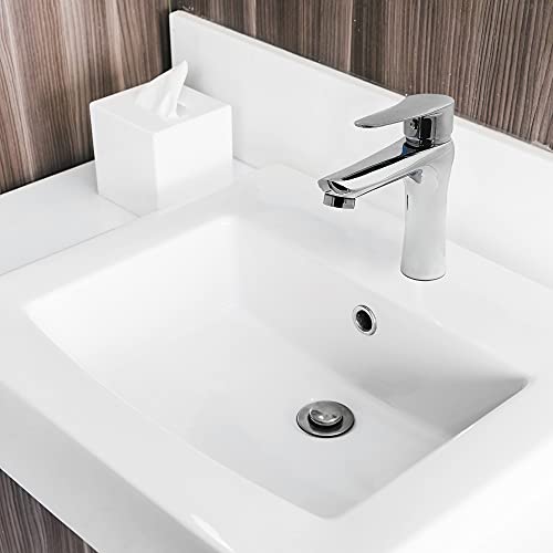 Xcel Home C-Waste Quality-Tapón de latón para Lavabo (ranurado, Cromado), Plata