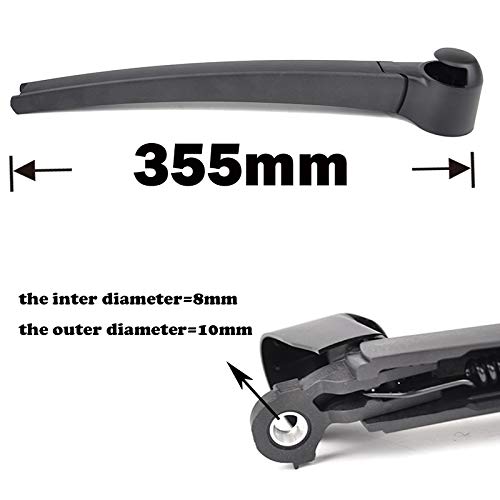 XIANGSHAN 16" Rear Wiper Blade & Brazo del Kit del Sistema for VW Transporter T5 2003-2013 Ventana indiscreta by