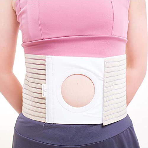 XINTONGSPP Cinturón de estoma, estoma Transpirable Cinta Abdominal ostomía Ajustable de la Cintura de la Cintura Abertura de la Cintura elástica de la Cintura Fija,A,Large