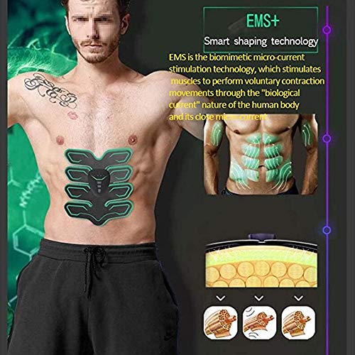 XIPI EMS Cinturón Abdominal Electroestimulación Estimulador Muscular Cadera Entrenador Muscular Toner Gimnasio casero Equipo de Fitness 6 Modos,Green