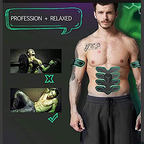 XIPI EMS Cinturón Abdominal Electroestimulación Estimulador Muscular Cadera Entrenador Muscular Toner Gimnasio casero Equipo de Fitness 6 Modos,Green