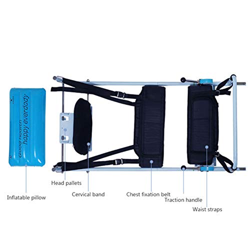 XUM Cama de tracción Lumbar, Dispositivo de Estiramiento de extensión de Columna Cervical para Uso doméstico, Alivio de la Fatiga Cervical y Lumbar, Negro