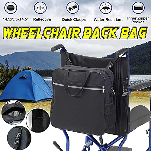 XXGJK Bolsa multifunción para Silla de Ruedas, Mobility Scooter Mochila Universal para Ancianos Silla de Ruedas Bolsa de Almacenamiento Mochila Impermeable