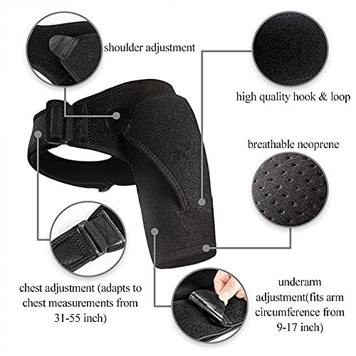 XXGJK hombreras Deportivas Manguito de los rotadores Soporte de compresión de Rasgado ortopedica hombreras Mujer Neopreno para tendinitis, Lesiones Deportivas, artrítico