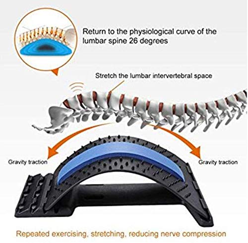 YAYY Dispositivo de Estiramiento de Espalda Alivia el Dolor Muscular Hernia de Disco Ciática Escoliosis Camilla de Espalda Soporte y Alivio del Dolor Upgrade