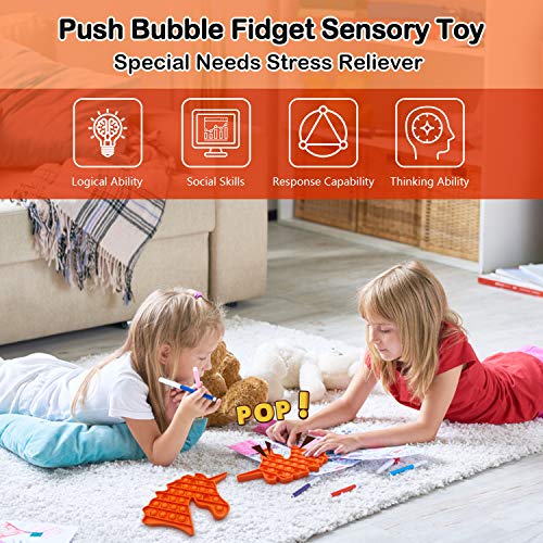 Yetech Juguete Antiestrés Sensorial de Explotar Burbujas,15pcs Juguetes Sensoriales Kit ,Silicona Sensorial Juguete Herramientas para aliviar el estrés y la ansiedad para niños y Adultos