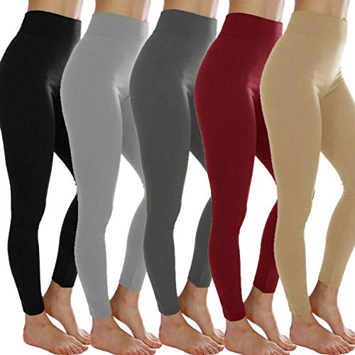 YFZCLYZAXET Pantalon Mujeres Otoño Invierno Cintura Alta Leggings Elásticos Fitness Running Pantalones Deportivos Color Sólido Pantalones Activos Negro Blanco Vino Rojo L Lightgray