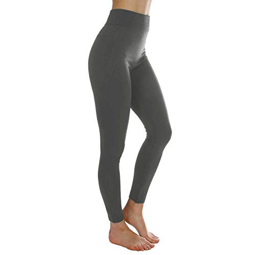 YFZCLYZAXET Pantalon Mujeres Otoño Invierno Cintura Alta Leggings Elásticos Fitness Running Pantalones Deportivos Color Sólido Pantalones Activos Negro Blanco Vino Rojo L Lightgray