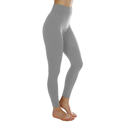 YFZCLYZAXET Pantalon Mujeres Otoño Invierno Cintura Alta Leggings Elásticos Fitness Running Pantalones Deportivos Color Sólido Pantalones Activos Negro Blanco Vino Rojo L Lightgray