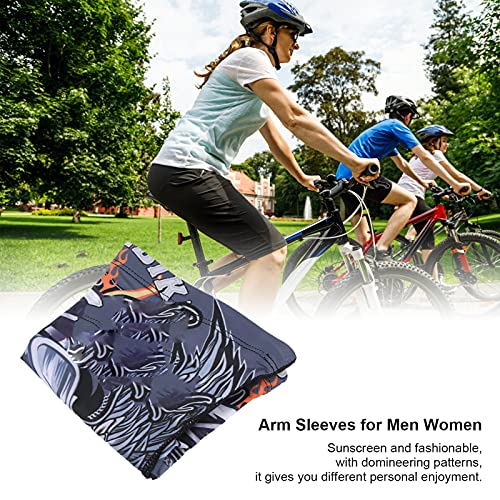 Yivibe Cubrebrazos, Mangas De Brazo De Enfriamiento Cómodas Y Ligeras Que Absorben El Sudor para Ciclismo Al Aire Libre(23 * 12 * 3cm-7# Caballero Malvado)