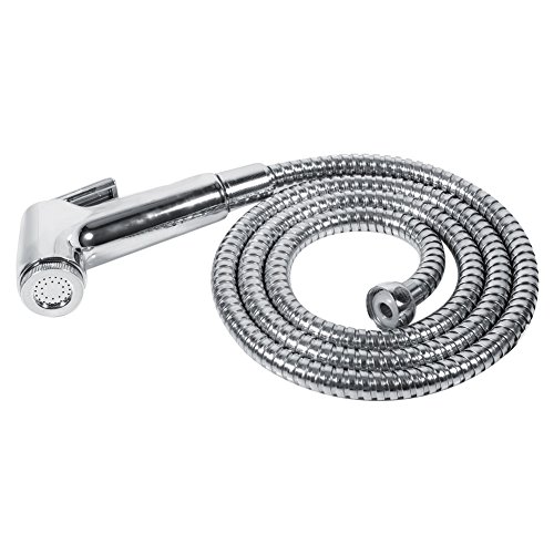 Yosoo Multi-Funcional de Baño ABS Baño de Mano Bidé Ducha Pulverizador Manguera Titular Conjunto de Soporte de Pared-140cm