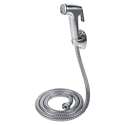 Yosoo Multi-Funcional de Baño ABS Baño de Mano Bidé Ducha Pulverizador Manguera Titular Conjunto de Soporte de Pared-140cm