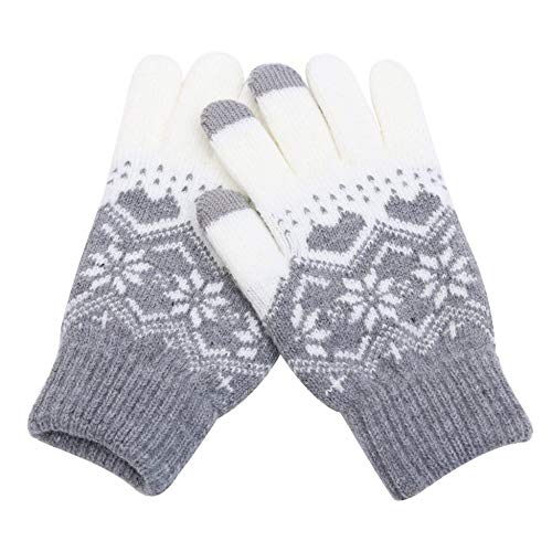 YOUZHA - Guantes de invierno para mujer y hombre, con función de clic, para pantalla táctil, cálidos y de forro polar, guantes sensoriales para mujer, negro