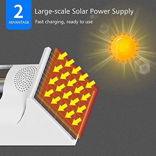 Yueyang Outdoor Solar Security Alarm Sensor de Movimiento WiFi Pir Sistema de Alarma Luz Sirena de Seguridad Inalámbrico Mando a Distancia Impermeable para Hogar