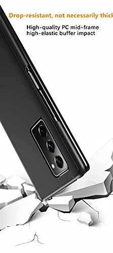 YukeTop Fundas para Samsung Galaxy Z Fold 2 Funda, Flip Smart Clear View Standing Cover, el Espejo Ultrafino, Carcasa Funda para Samsung Galaxy Z Fold 2 Case.(Negro)