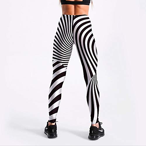 YUYOGAQ Ajuste Casual Moda Mujer Leggings Cebra Rayas En Blanco Y Negro Impreso Leggings Media Cintura Cintura hasta El Tobillo