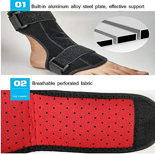 YXZQ Pie, Tobillo, Fascitis Plantar, férula Nocturna, caída de pie, Aparato ortopédico para Dormir, Bursitis y Dolor en los pies, Ajustable con rehabilitación, día ortésico para Hombres y Mujeres