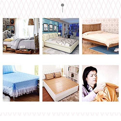 YYQQ Falda de Cama sólida elástica Envolvente de Tres Capas Banda elástica sin sábana Fácil de Poner/fácil de Quitar Polvo con Volantes Hotel casero a Medida (Color : Color1, Size : 135 * 200+38)