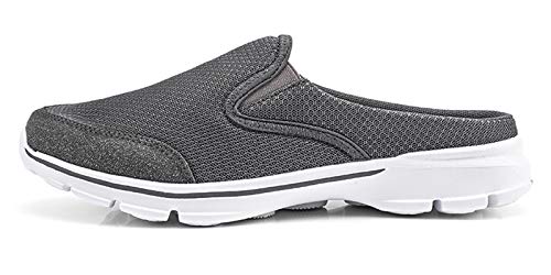 Zapatillas casa Mujer Zuecos deportivos Hombre Pantuflas Respirable Sandalias de Playa Zapatos Sanitarios,Gris,37