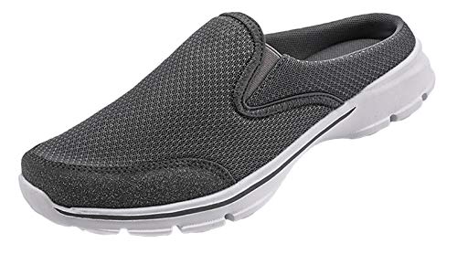 Zapatillas casa Mujer Zuecos deportivos Hombre Pantuflas Respirable Sandalias de Playa Zapatos Sanitarios,Gris,37