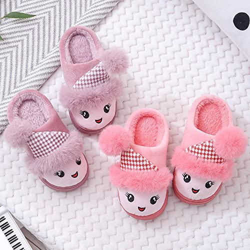 Zapatillas De Casa para Mujer Primavera,Pantuflas De AlgodóN para NiñOs, Pantuflas CáLidas Antideslizantes De Suela Suave para Interiores Y Exteriores, Pantuflas De Felpa con Memoria CóModa-Mi_22-23