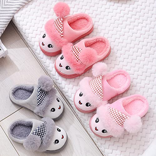 Zapatillas De Casa para Mujer Primavera,Pantuflas De AlgodóN para NiñOs, Pantuflas CáLidas Antideslizantes De Suela Suave para Interiores Y Exteriores, Pantuflas De Felpa con Memoria CóModa-Mi_22-23