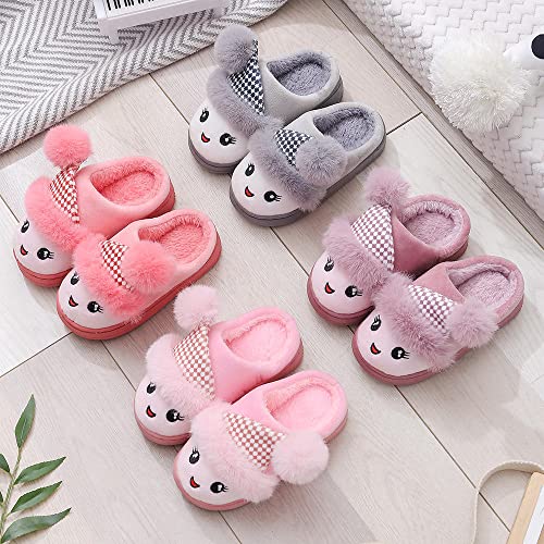 Zapatillas De Casa para Mujer Primavera,Pantuflas De AlgodóN para NiñOs, Pantuflas CáLidas Antideslizantes De Suela Suave para Interiores Y Exteriores, Pantuflas De Felpa con Memoria CóModa-Mi_22-23