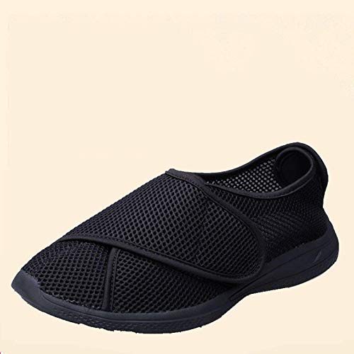 Zapatillas Ortopédica para ensanchar Ajustable ,Zapatos hinchados de pie de malla para mujer, zapatos de deformación del pie diabético de invierno-negro net_36,Zapatos médicos para cirugía postoper