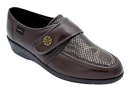 Zapato DOCTOR CUTILLAS Ancho Especial ORTOPÉDICO Licra Velcro MARRÓN - 37