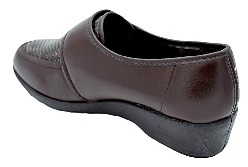 Zapato DOCTOR CUTILLAS Ancho Especial ORTOPÉDICO Licra Velcro MARRÓN - 37