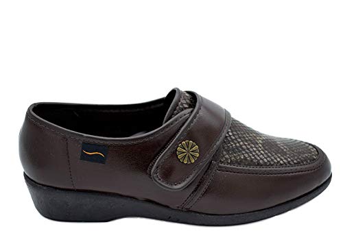 Zapato DOCTOR CUTILLAS Ancho Especial ORTOPÉDICO Licra Velcro MARRÓN - 37