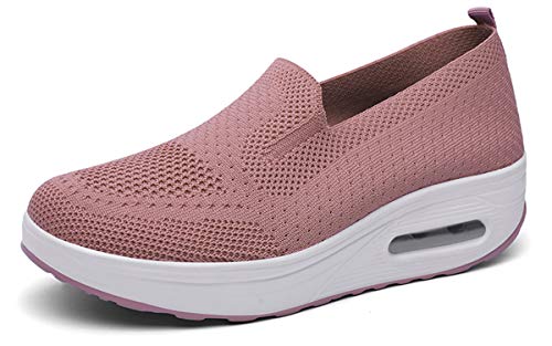 Zapatos Deporte Mujer Zapatillas Deportivas Casual para Mujer Running Caminar Fitness Atlético Transpirable Ligero Sneakers, Rosa, 40 EU