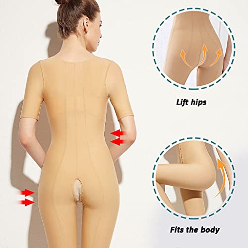 ZAYZ Parte Superior del Brazo Moldeador Control de Barriga Levantador de Glúteos Muslo Adelgazante Mono Prendas de Compresión Después de Liposucción,Modelador de Cuerpo Completo para Mujeres