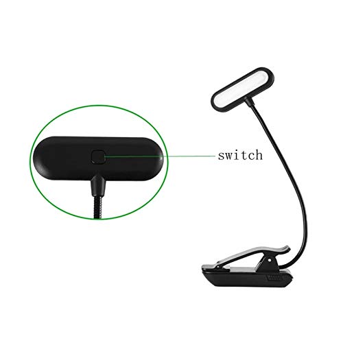 ZDAMN Luces del Atril de Música 9 Música LED Clip De Pie USB Recargable Luz En Las Luces Piano con Indicador De Encendido Piano Luz para Leer (Color : Black, Size : One Size)