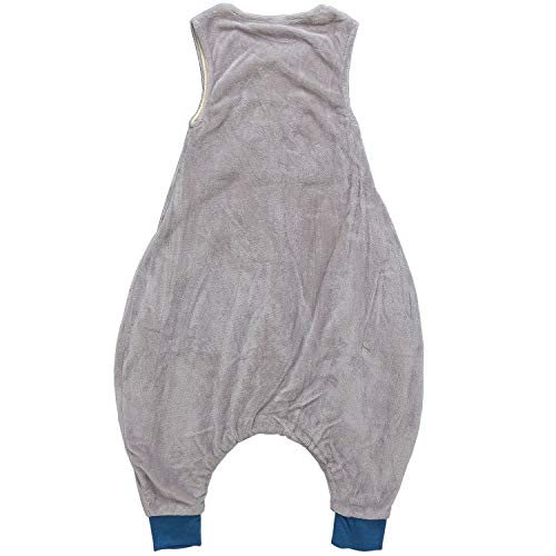 ZEEUPAI - Saco de Dormir con piernas de Franela para bebés niños infantíl Ropa Pijama niñas (M (3-5 años), Gris-Búho)