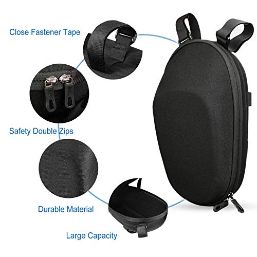 Zeroall Bolsa Scooter Eléctrico Bolsa Manillar Patinete Eléctrico Impermeable 3L Gran Capacidad Bolsa de Almacenamiento para Scooter Xiaomi M365 Segway Ninebot(Negro)