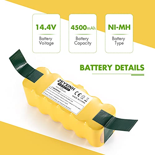 ZEYXINH 3000mAh 14.4V Ni-Mh Aspiradora Batería para iRobot Roomba R3 500 600 700 800 Series 500 510 520 531 532 535 540 550 552 560 570 580 595 620 650 660 700 720 750 760 770 780 790 800 850 870 880