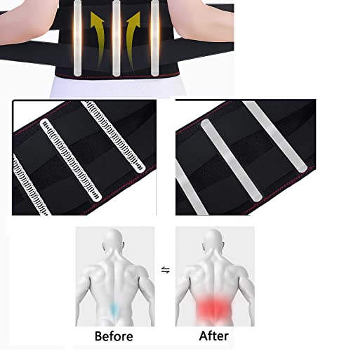 ZHJIUXING ST Cinturón de Cintura ​con Calefacción, Eléctrica Faja Lumbar para Aliviar el Dolor de la Parte Baja de la Espalda, Cinturon Lumbar con Resorte Desmontable y Masaje vibratorio, L