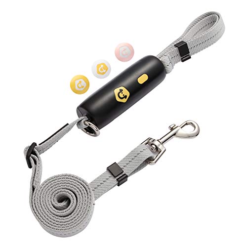 ZIORUIQI Correa para perros resistente, elástica de nailon reflectante con mango de bloqueo/desbloqueo con un botón, apta para entrenamiento y correr con mango ergonómico y antideslizante