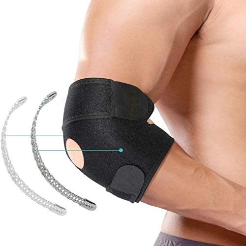 ZJchao Coderas, Cinta De Codo Tenista Deportivas, Brazo De Tenis Ajustable Golfistas, Vendaje De Soporte De Codo De Neopreno, Protector De Codo De Fitness De Golf ( Negro)